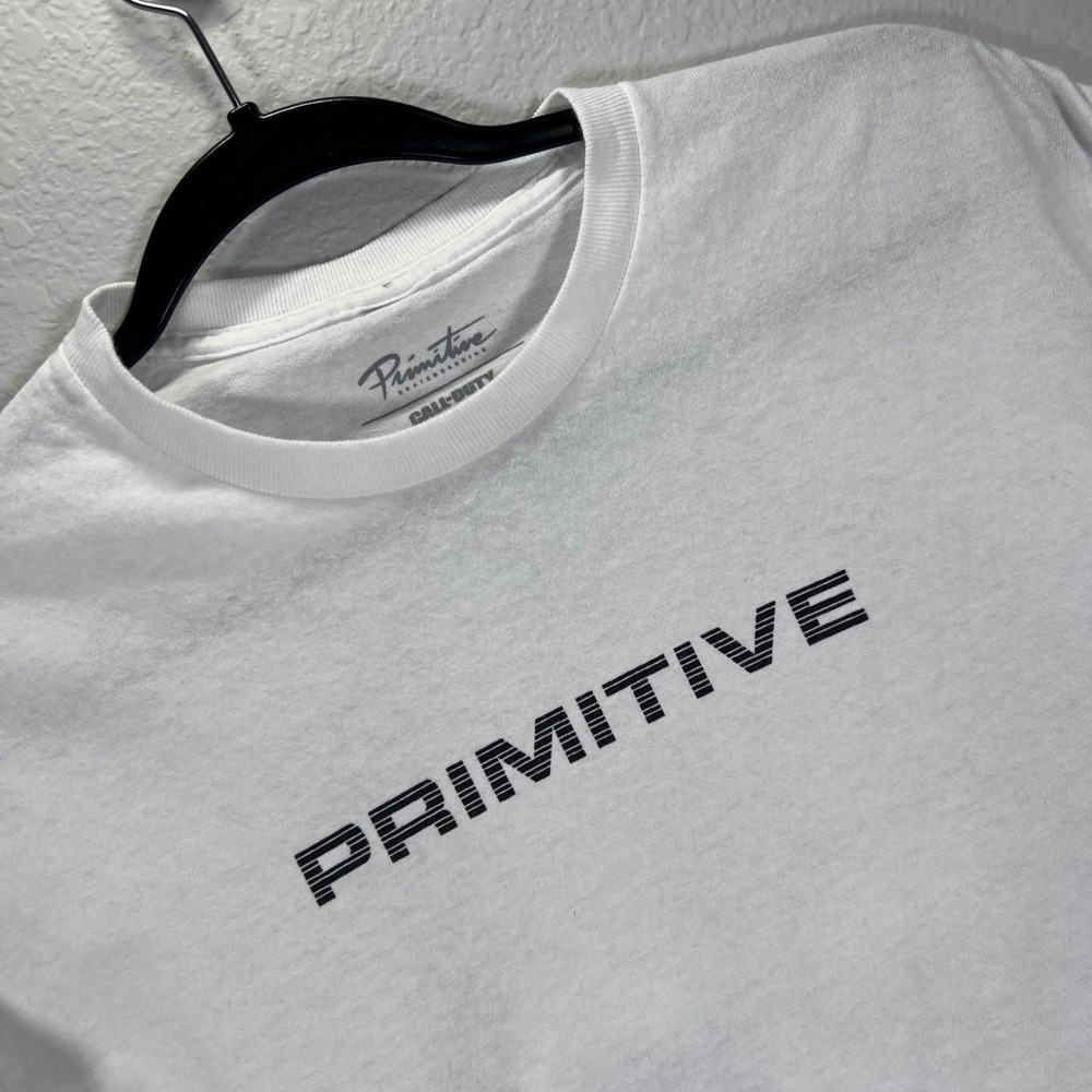 Primitive White Short Sleeve T-Shirt with Black Logo